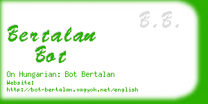 bertalan bot business card